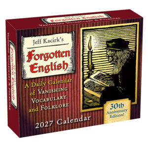 Forgotten English 2027 Daily Calendar