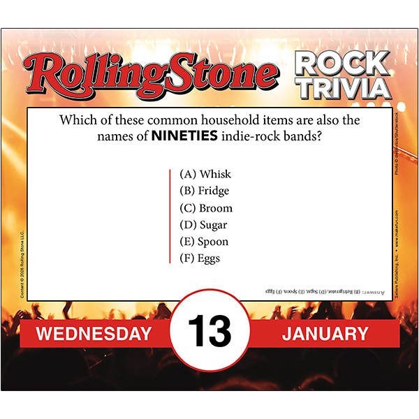 Rolling Stone® Rock Trivia 2027 Daily Calendar - Image 4
