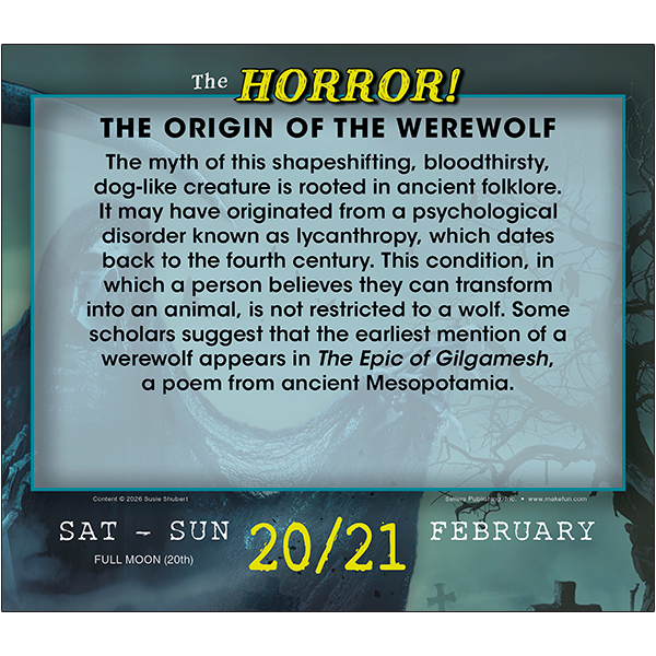 The Horror! 2027 Boxed Daily Calendar - Image 4