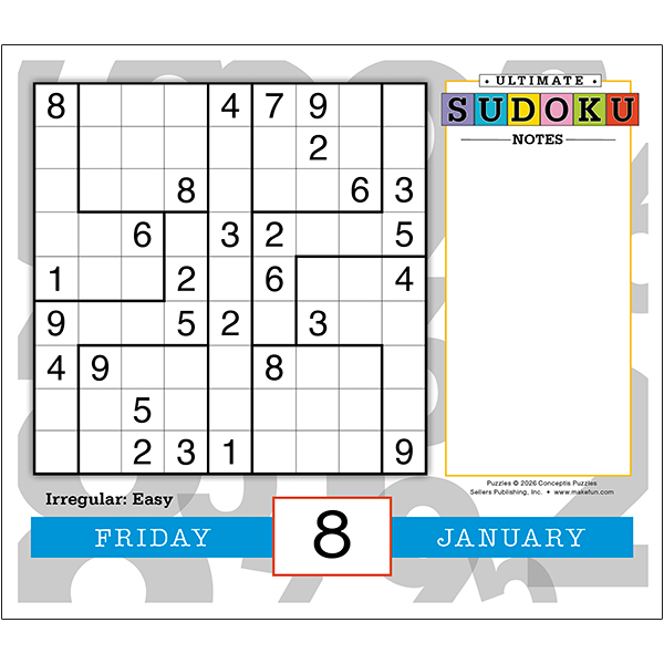 Ultimate Sudoku 2027 Daily Calendar - Image 3